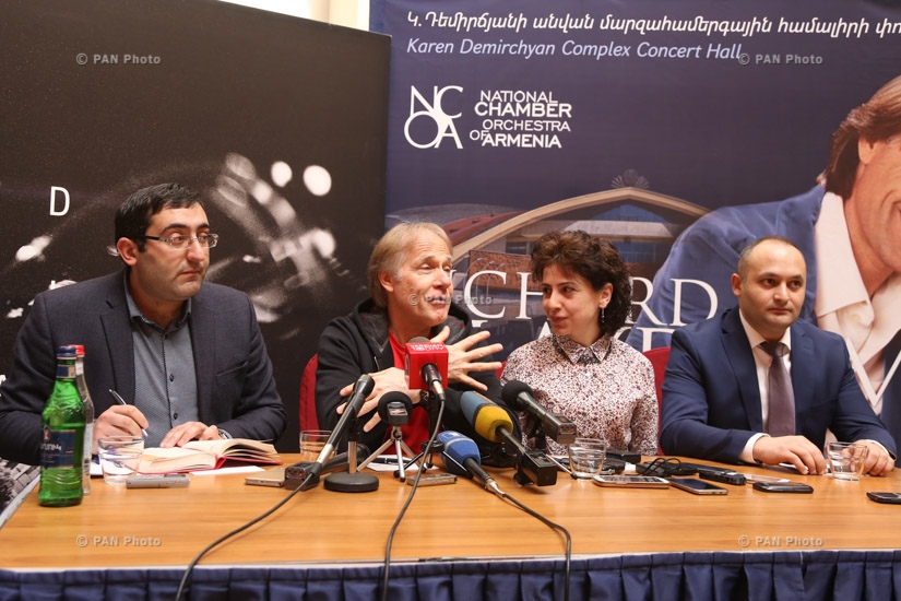 Press conference of French pianist Richard Clayderman in Yerevan