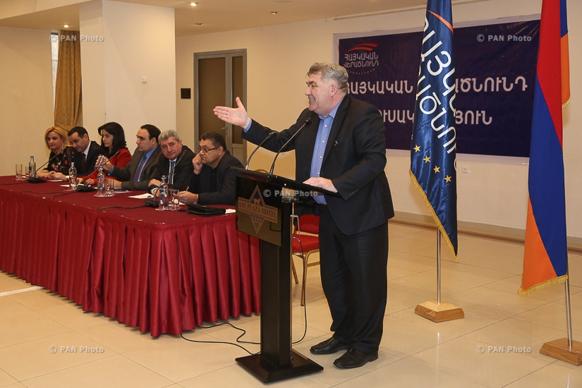 'Armenian Renaissance' party's campaign meeting in Yerevan