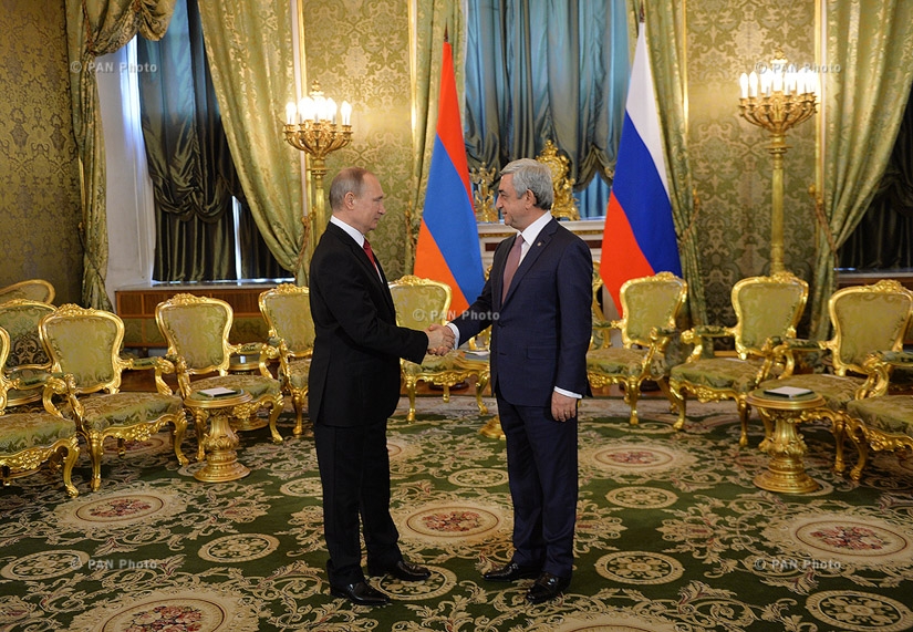 Президент Армении Серж Саргсян в рамках официального визита в Россию встретился с президентом РФ Владимиром Путиным