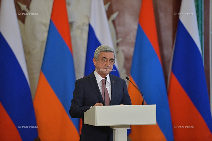 President of Armenia Serzh Sargsyan and of Russia Vladimir Putin recapped the results of negotiations