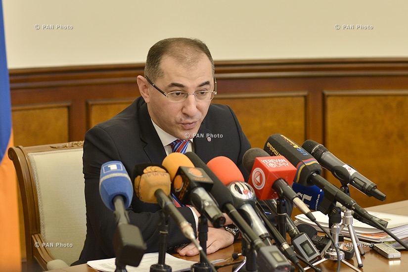 Press conference by Armenian Minister of Finance Vardan Aramyan