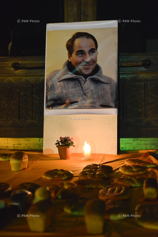 A candle-lighting in memory of “bringer of bread” Artur Sargsyan