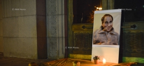 Церемония зажжения свечей в память о «хлеб приносящем» Артуре Саркисяне