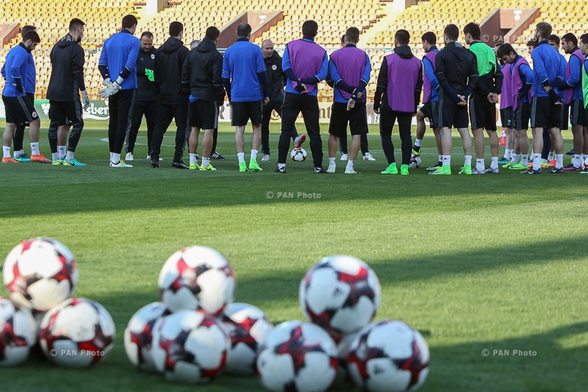 Открытая тренировка Сборной Армении по футболу перед матчем с командой Казахстана