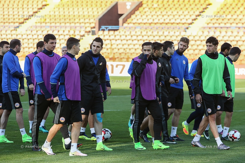 Открытая тренировка Сборной Армении по футболу перед матчем с командой Казахстана