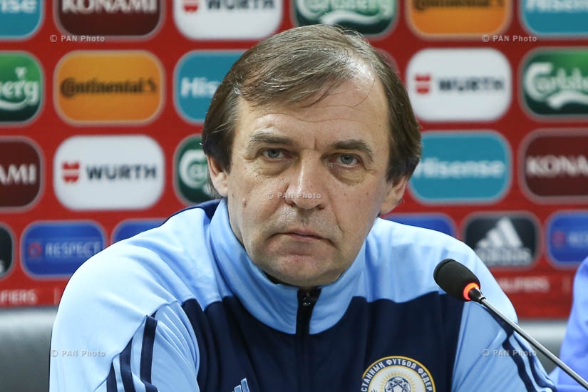Press conference of head coach of Kazakhstan national football team Aleksandr Borodyuk