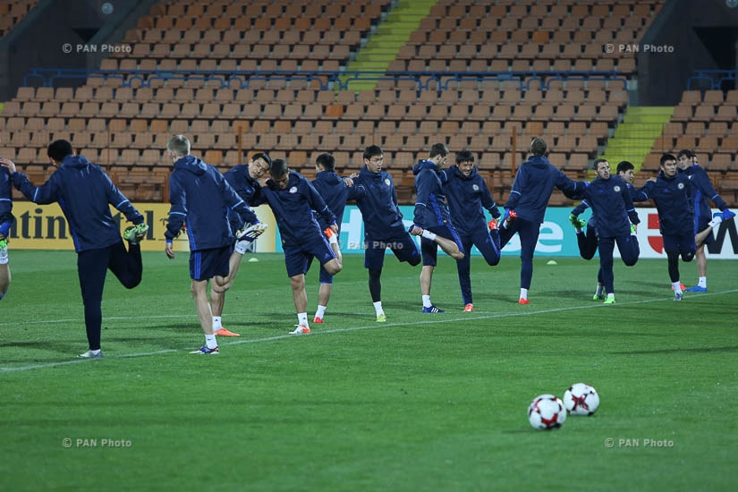 Kazakhstan National Football Team's open training befor match against Armenia