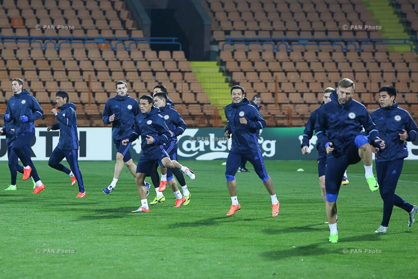 Открытая тренировка Сборной Казахстана по футболу перед матчем с командой Армении