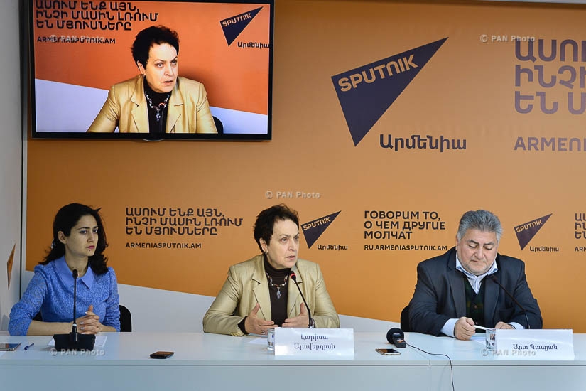 Пресс-конференция председателя НПО «Против правового произвола» Ларисы Алавердян и политолога Ара Папяна