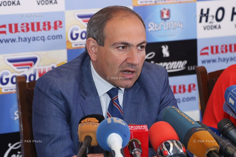 Press conference of member of YELQ (Exit) Alliance Nikol Pashinyan