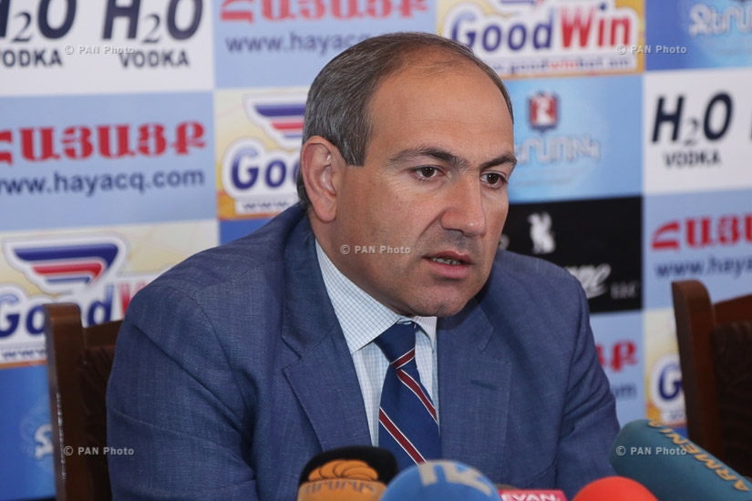 Press conference of member of YELQ (Exit) Alliance Nikol Pashinyan