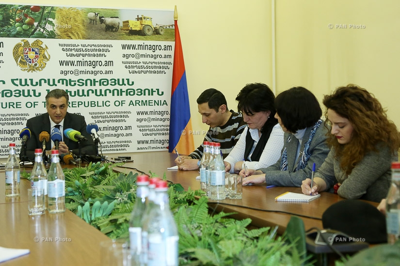 Press conference by Armenian Minister of Agriculture Ignati Arakelyan