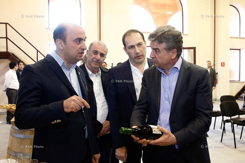 Armenian Prime Minister Karen Karapetyan visited industrial enterprises in Kotayk and Aragatsotn regions