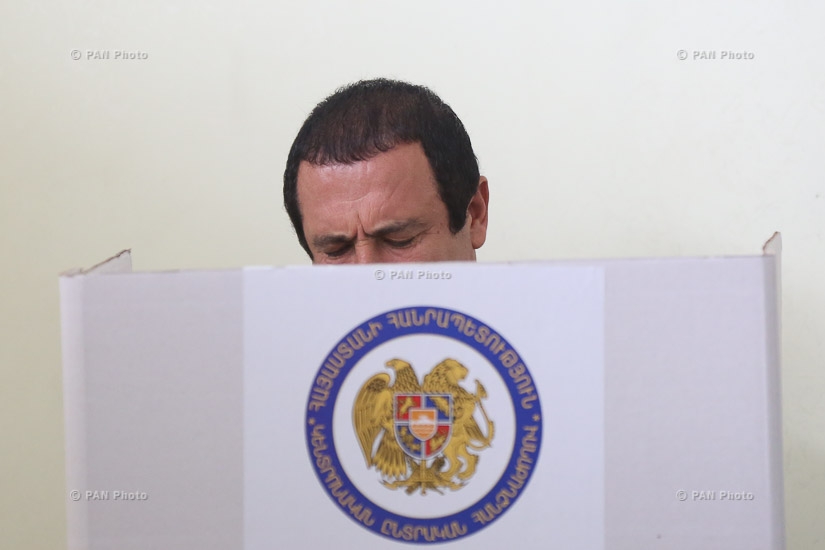 Armenia parliamentary elections: Head of 'Tsarukyan' bloc Gagik Tsarukyan  cast a ballot 