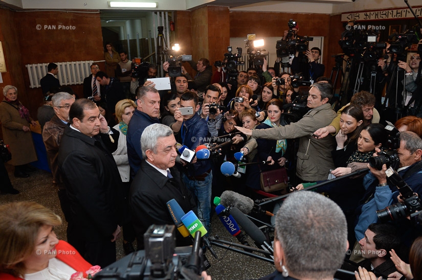 Armenia parliamentary elections: President Serzh Sargsyan cast a ballot 