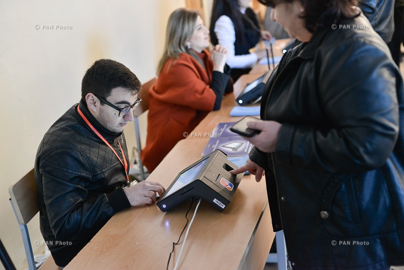 Armenia parliamentary elections: Polling station