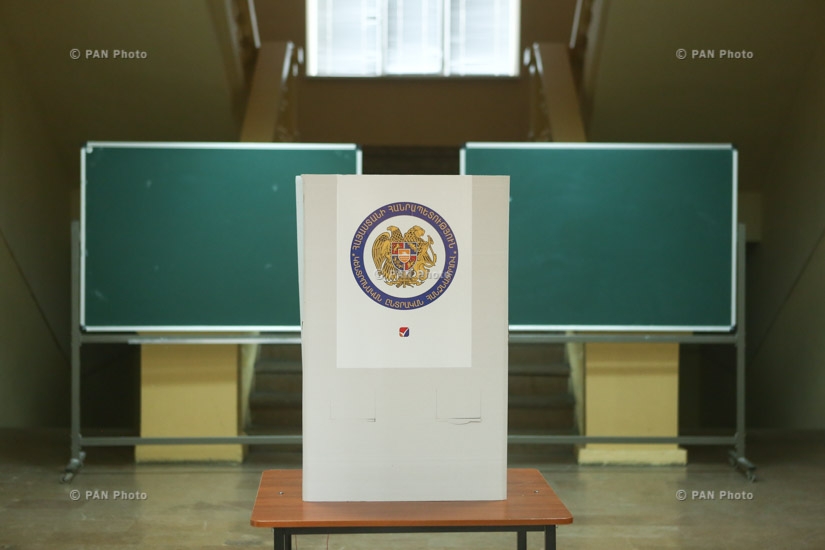 Armenia parliamentary elections: Polling station