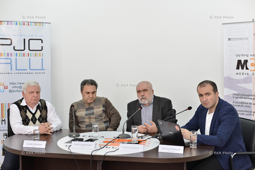 Press conference of political scientists Alexander Iskandaryan, Armen Baghdasaryan and sociologist Samvel Manukyan