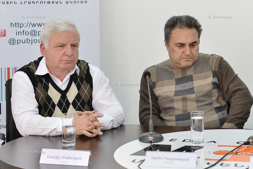 Пресс-конференция политологов Александра Искандаряна, Армен Багдасаряна и социолога Самвела Манукяна