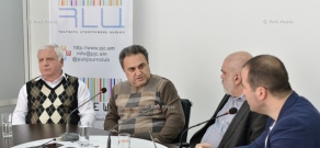 Пресс-конференция политологов Александра Искандаряна, Армен Багдасаряна и социолога Самвела Манукяна