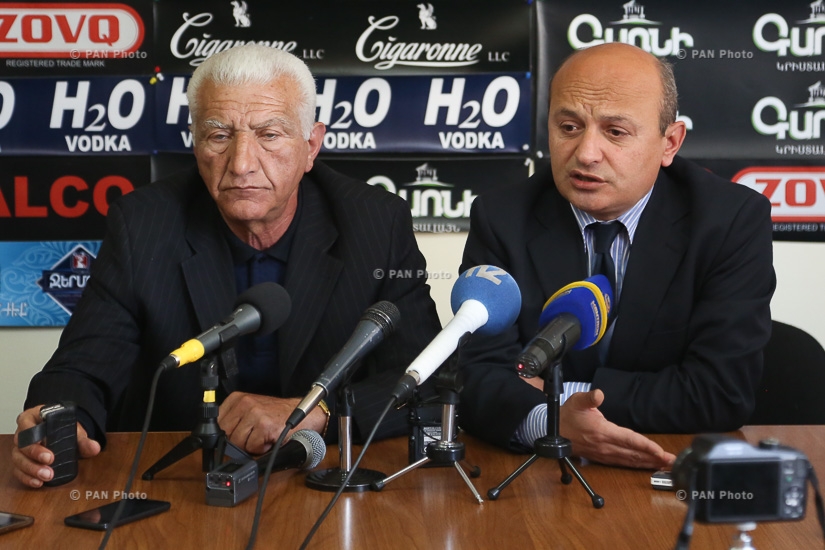 Press conference of 'Free Democrats' party member Styopa Safaryan and Lernik Aleksnayan from RPA