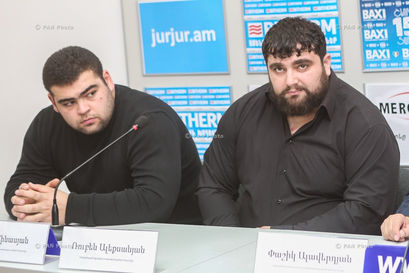 Пресс-конференция членов мужской сборной Армении по тяжелой атлетике