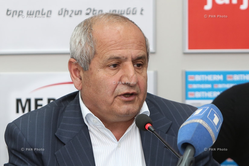 Press conference of members of men's weightlifting team of Armenia 