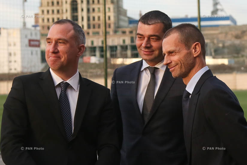 Президент УЕФА Александр Чеферин посетил технический центр ФФА-Академию футбола в Ереване