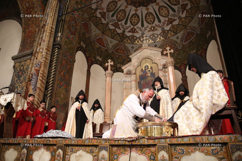 Holy Thursday: A Washing of Feet ceremony at Mother See of Holy Etchmiadzin, symbolizing Christ's humility