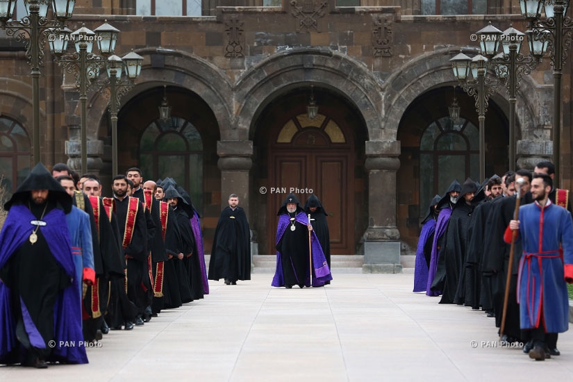 Holy Thursday: A Washing of Feet ceremony at Mother See of Holy Etchmiadzin, symbolizing Christ's humility