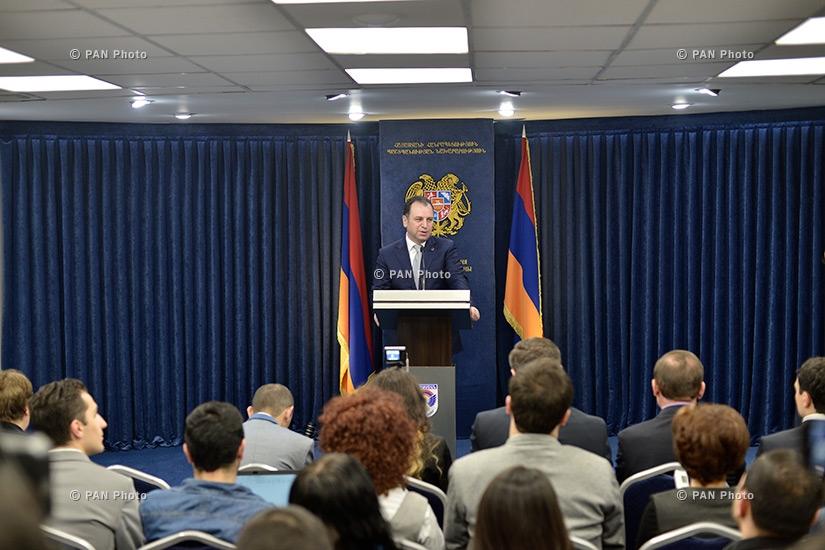 Press conference by Armenian Minister of Defense Vigen Sargsyan