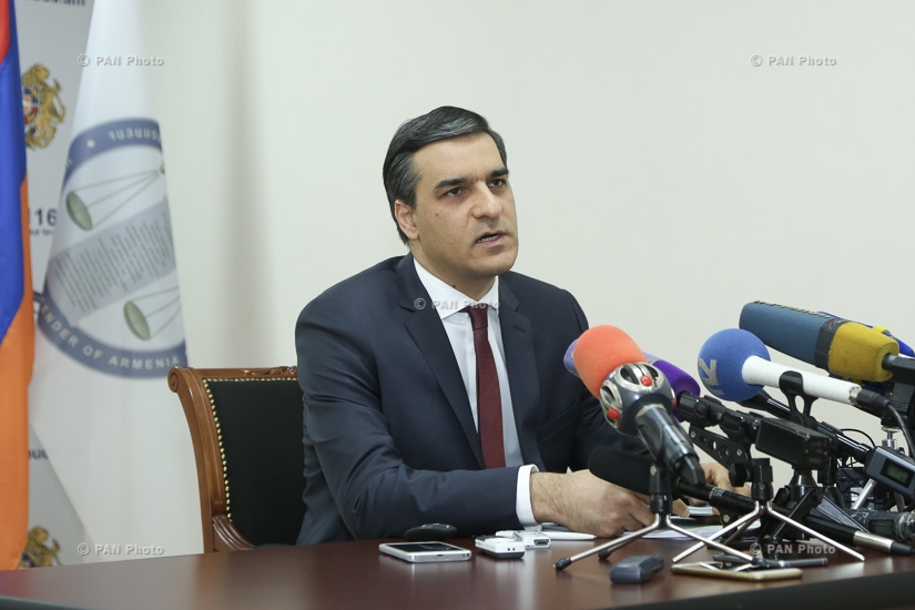 Пресс-конференция защитника прав человека Армении Армана Татояна