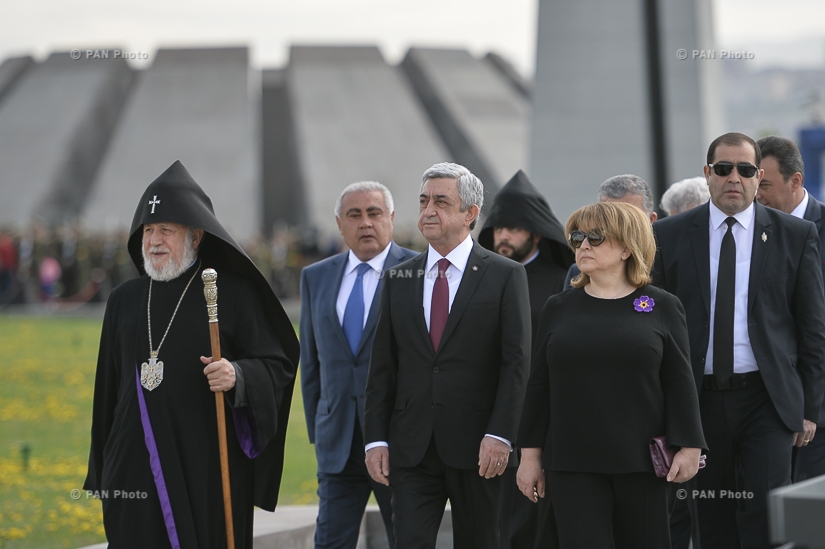 102nd anniversary of Armenian Genocide: High-ranking officials of RA visit Tsitsernakaberd Memorial Complex