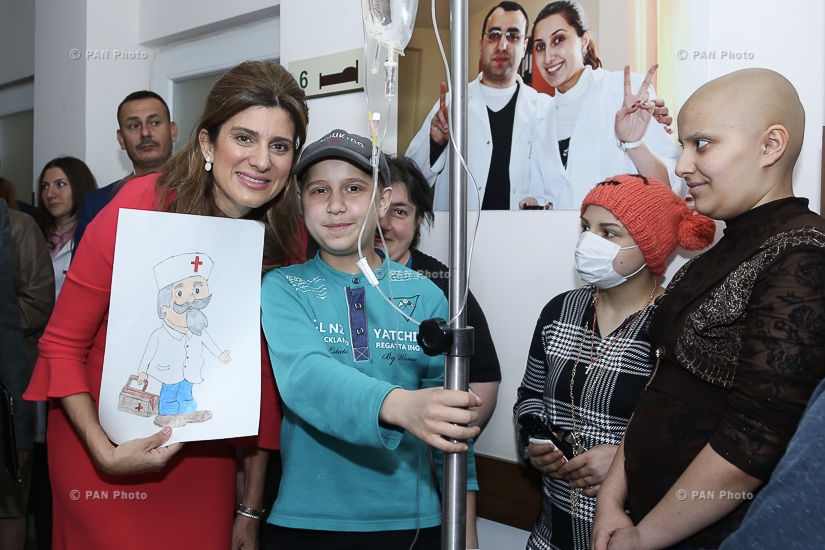 Հորդանանի արքայադուստր, Քաղցկեղի վերահսկման միջազգային միության նախագահ Դինա Մայրեդը այցելել է Մուրացան համալսարանական հիվանդանոց