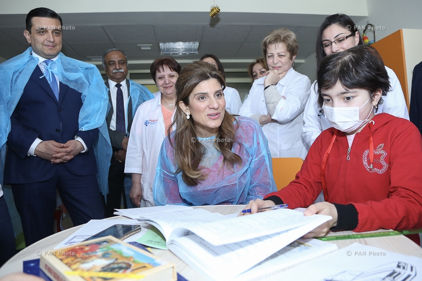 Հորդանանի արքայադուստր, Քաղցկեղի վերահսկման միջազգային միության նախագահ Դինա Մայրեդը այցելեց Ռ. Հ. Յոլյանի անվան արյունաբանականան կենտրոն