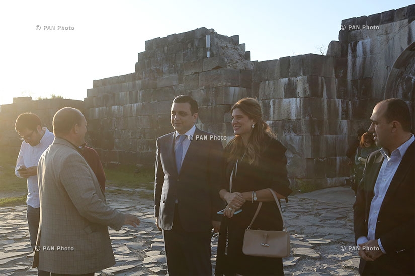 Director general of King Hussein Cancer Foundation, HRH Princess Dina Mired visited Garni temple and Geghard monastery 