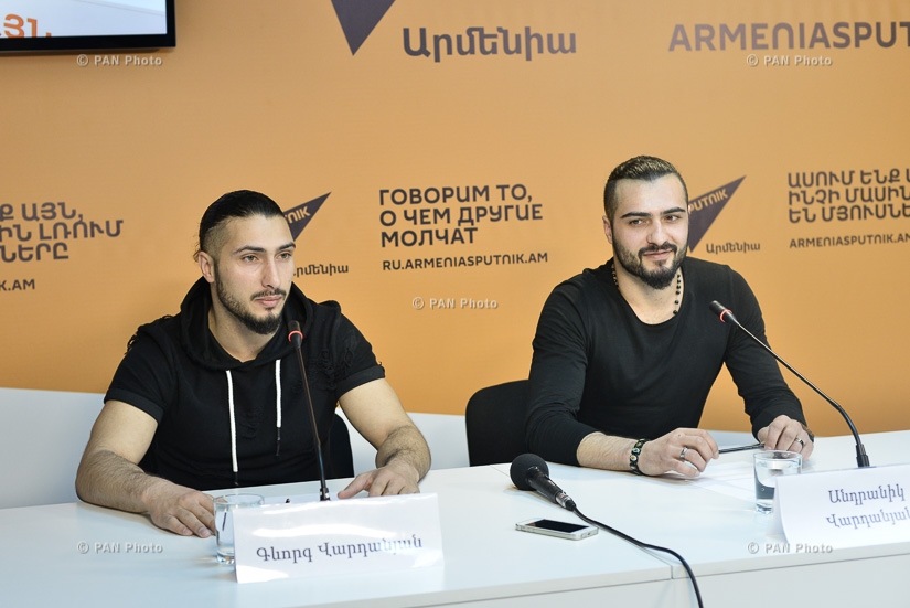 Ռուսական Առաջին ալիքի «Փառքի րոպե» («Минута славы») ծրագրի հաղթող Անդրանիկ և Գևորգ Վարդանյաների մամուլի ասուլիսը