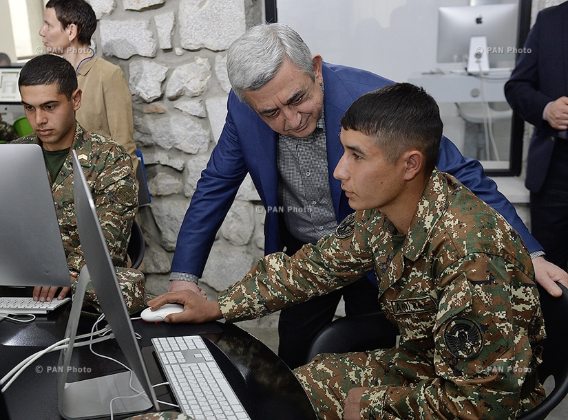 Президент Серж Саргсян присутствовал на официальном старте проекта «Тумо-армия» в Арцахе
