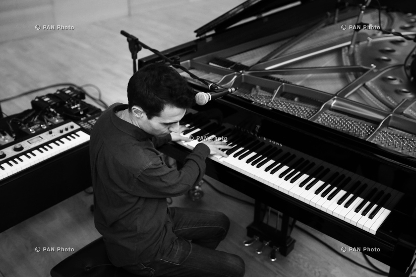 Rehearsal of concert of composer Tigran Hamasyan in Yerevan