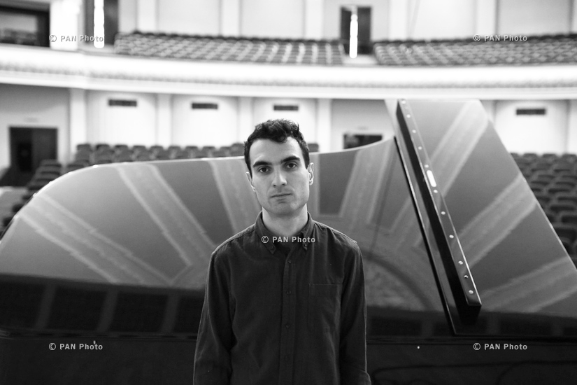 Rehearsal of concert of composer Tigran Hamasyan in Yerevan