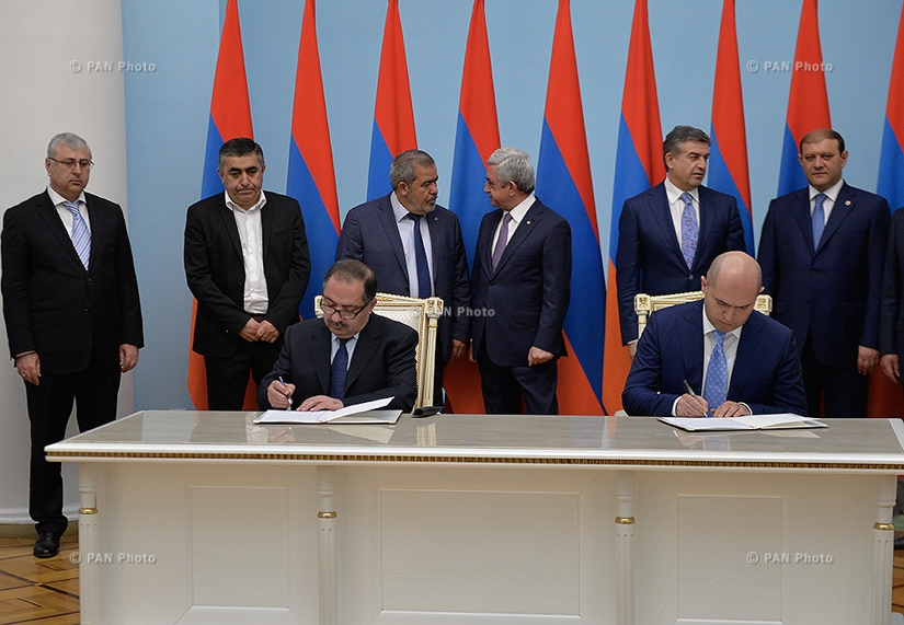 Memorandum of forming political coalition between the RPA and ARF was signed at the Presidential Palace