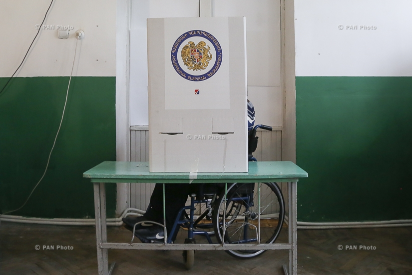 Elections to the Yerevan City Council: Voting at polling stations