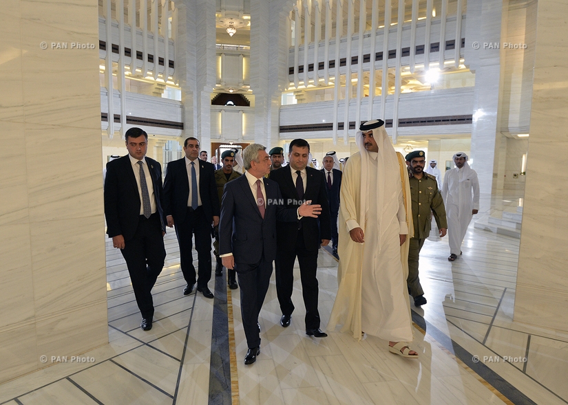 Նախագահ Սերժ Սարգսյանը հանդիպել է Կատարի Էմիր Թամիմ բին Համադ Ալ Թանիի հետ