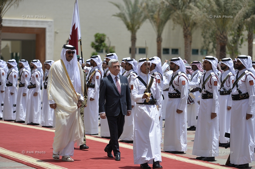 RA President Serzh Sargsyan met with the Emir of Qatar Sheikh Tamim Bin Hamad al Thani