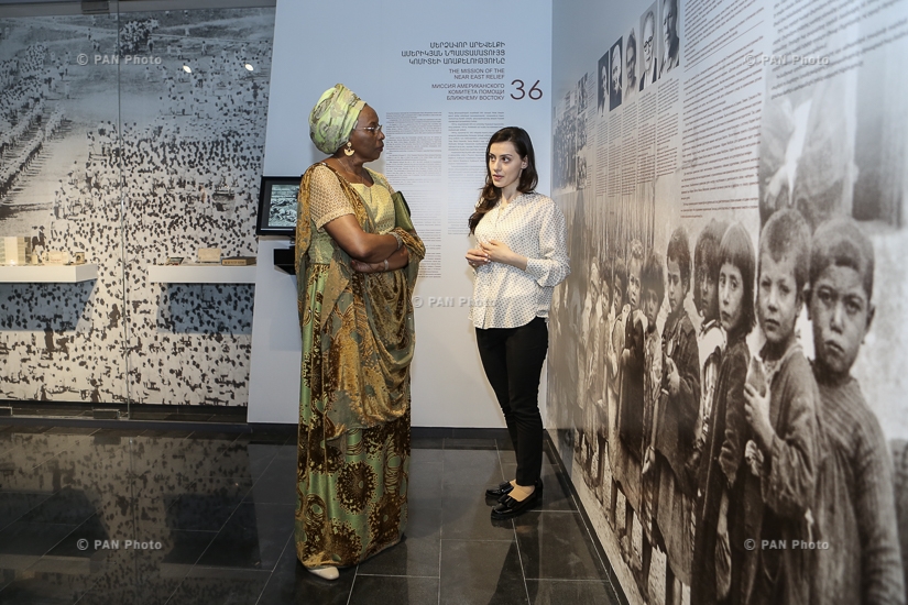 Лауреат премии «Аврора» Маргерит Баранкитс посетила Мемориальный комплекс «Цицернакаберд» и Музей-институт геноцида Армян