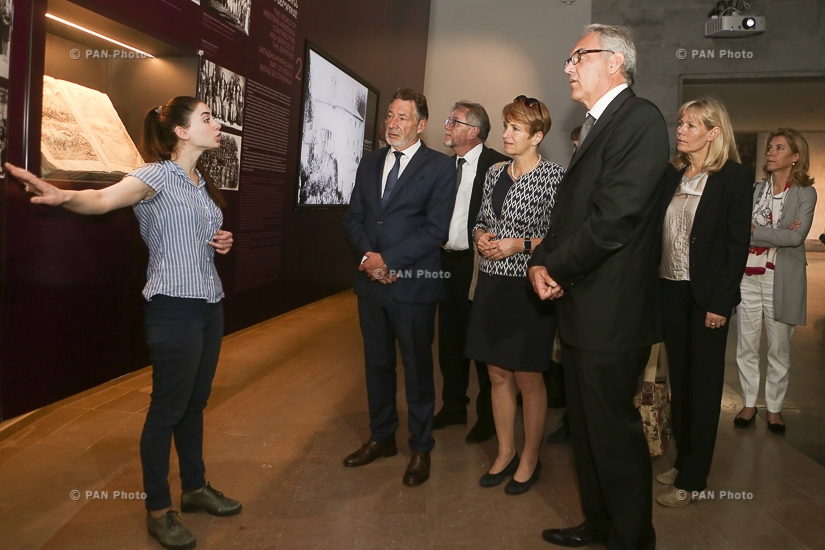 Delegation led by minister of science, research and culture of the German state of Brandenburg Martina Münch visits Armenian Genocide memorial - Tsitsernakaberd