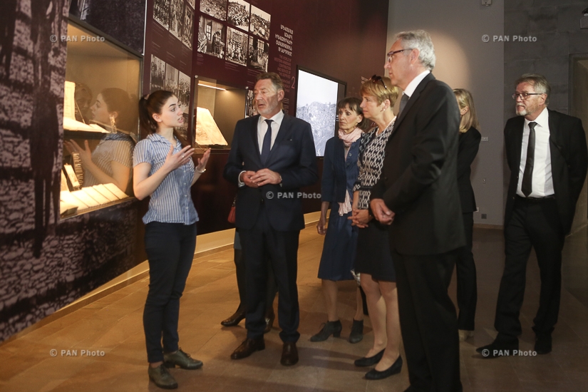 Delegation led by minister of science, research and culture of the German state of Brandenburg Martina Münch visits Armenian Genocide memorial - Tsitsernakaberd