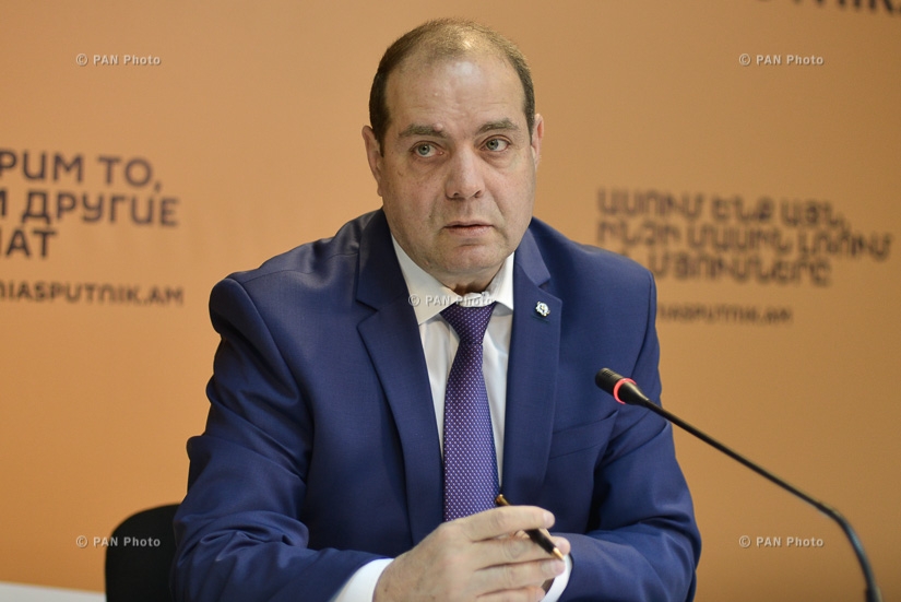Пресс-конференция директора Института ОДКБ в Армении Нвера Торосяна