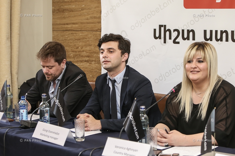 Presentation of  armenian version of  website of Adjarabet online  games