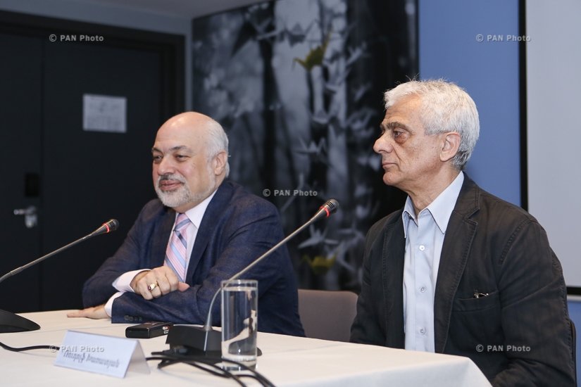 Press conference by Art Director of Opera and Ballet National Academic Theatre named after A. Spendiarian Constantine Orbelian and ballet master Rudolf Kharatyan